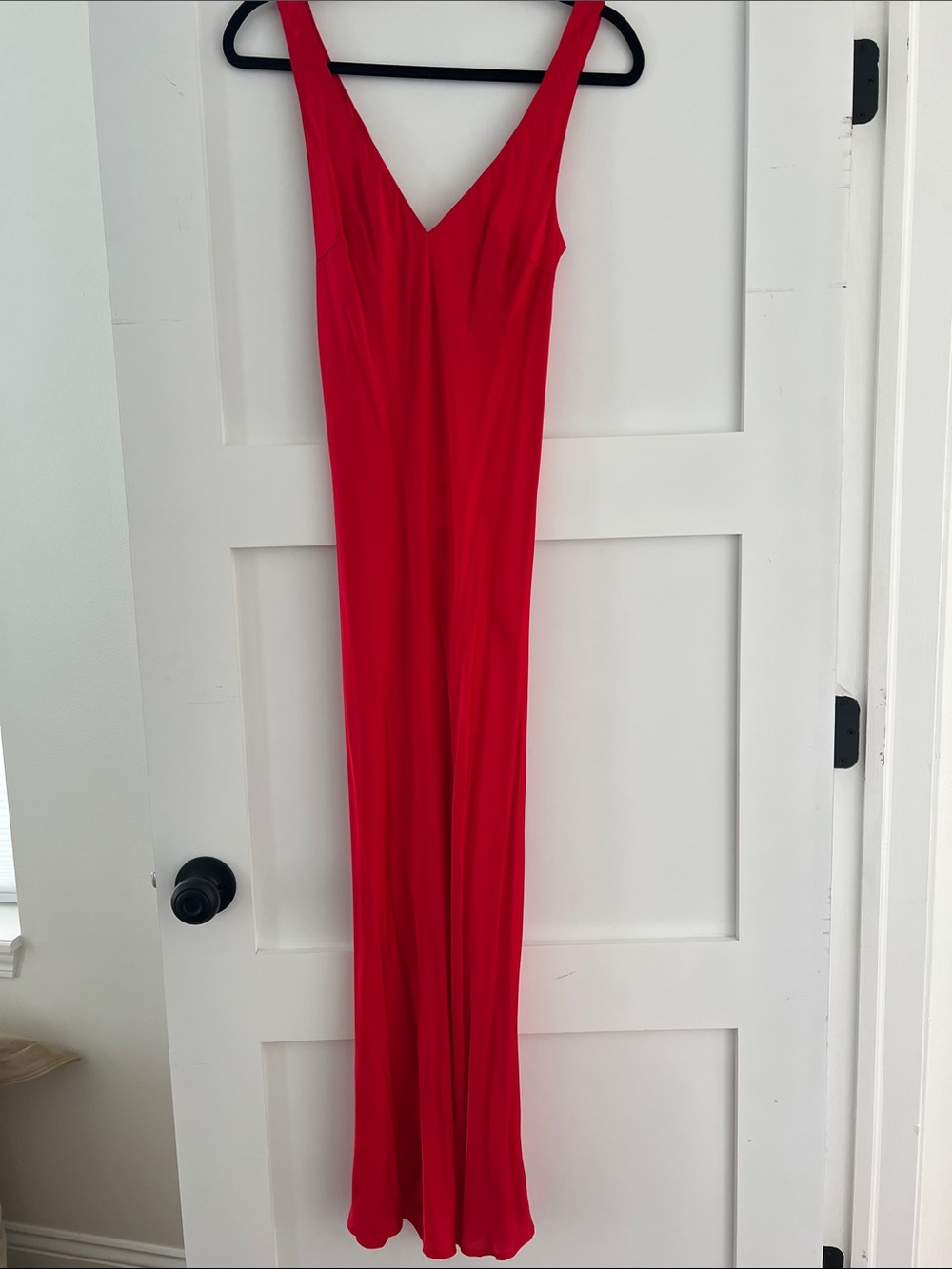 LNA Clothing Bright Red V-Neck Dress